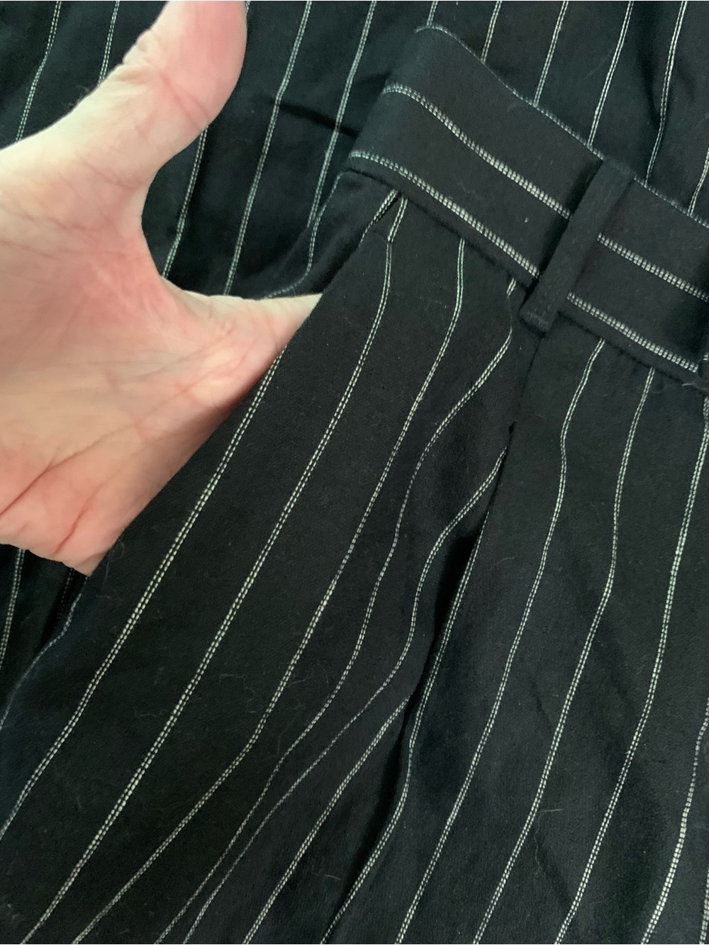 Banana Republic Black Pinstripe Flat Front Shorts - Picture 2 of 8